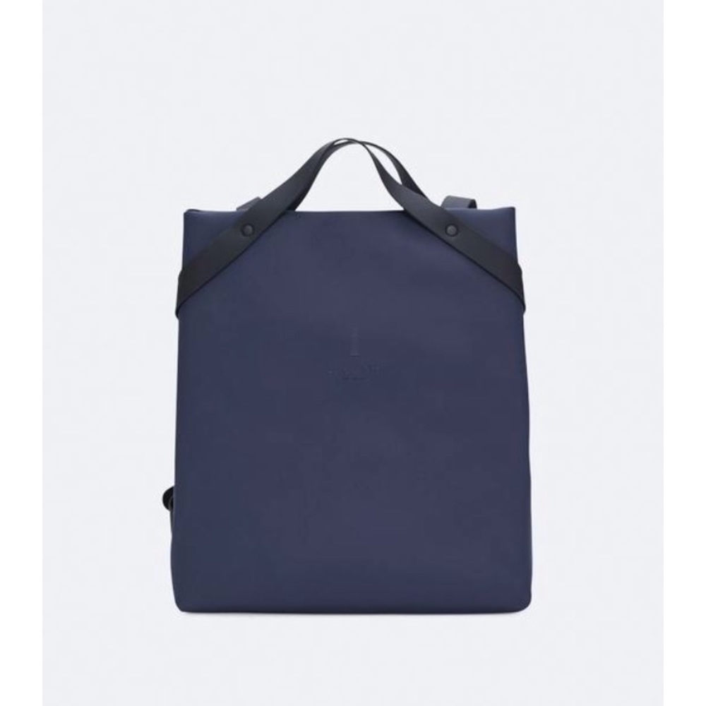 Rains Navy Blue Minimalist Backpack Tote